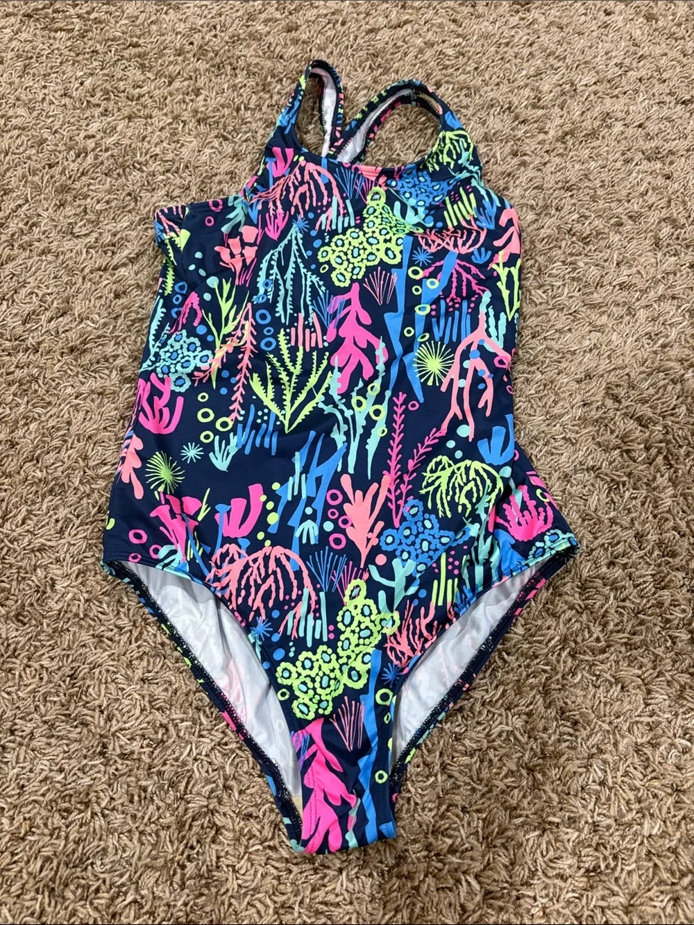 Lands End Tropical One Piece Swimsuit 12